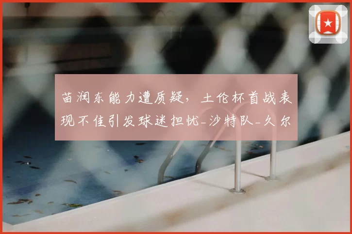 苗润东能力遭质疑,土伦杯首战表现不佳引发球迷担忧_沙特队_久尔杰维奇_比赛
